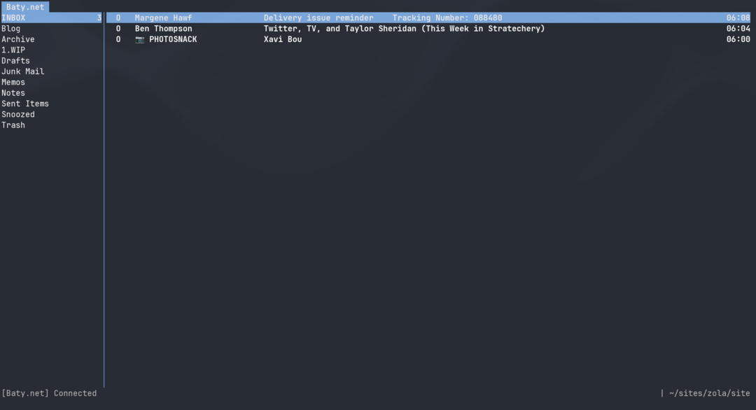 aerc screenshot