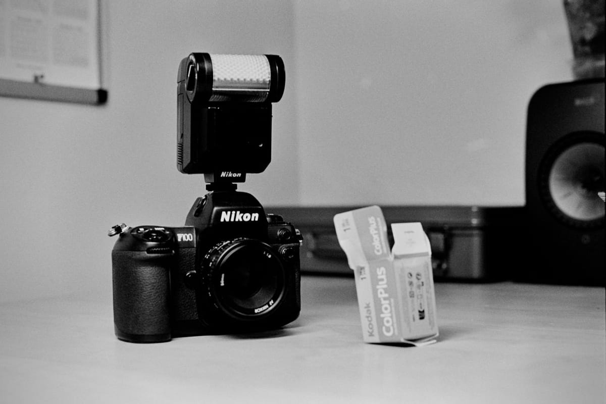 Nikon F100 on desk