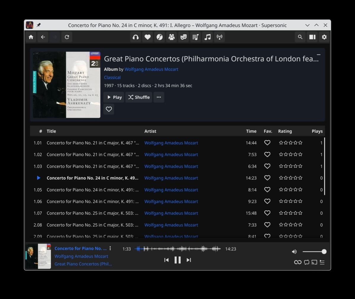 Screenshot of supersonic UI