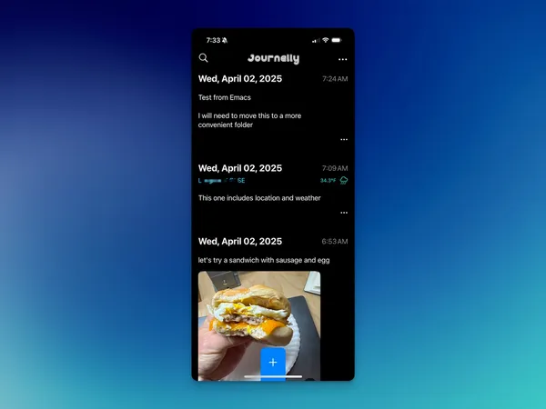 Journelly - Org mode-backed journaling for iOS